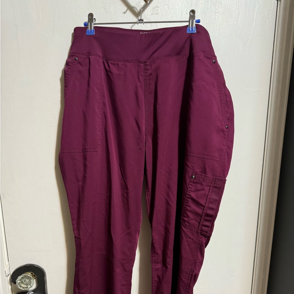 Purple Label scrubs, new pants never worn, size XL in color Wine (red/burgundy)